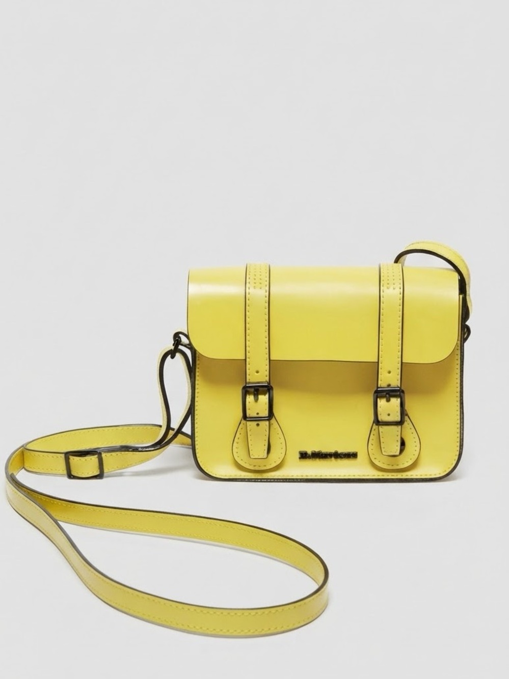 DR. MARTENS Kiev Leather Crossbody Bag Yellow $90 Retail NWOT